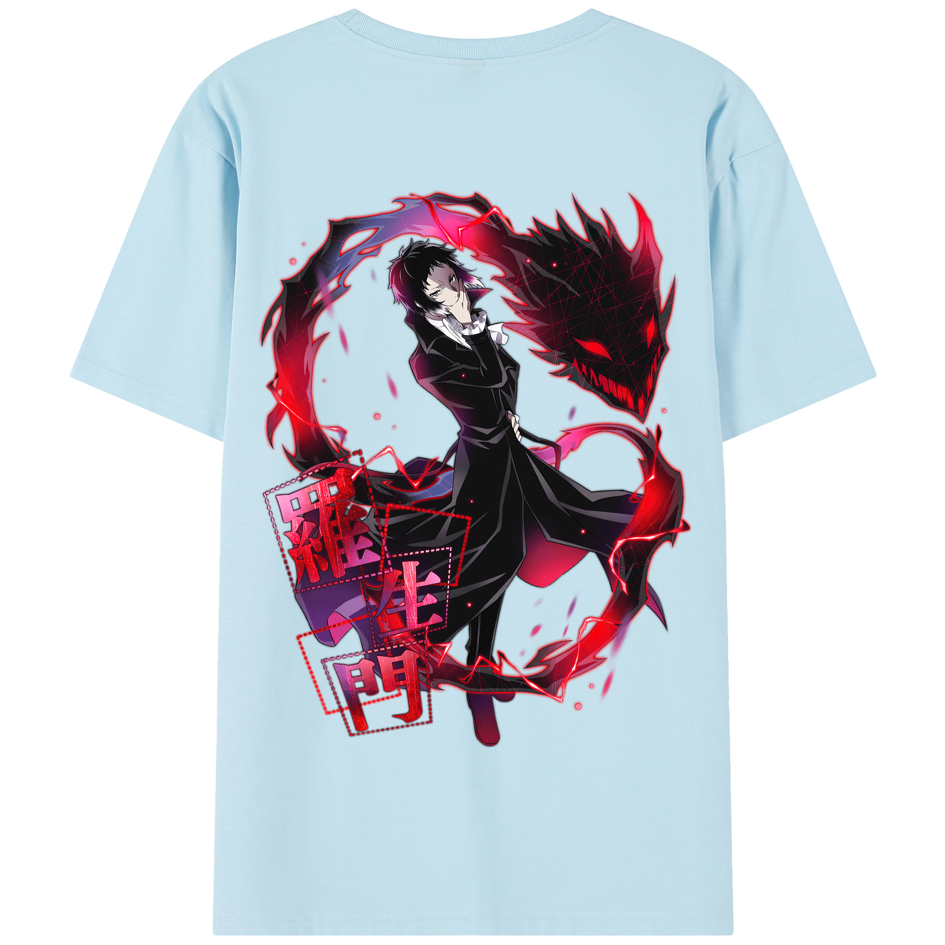 （画像用） 文豪ストレイドッグス Bungo Stray Dogs 綿100％半袖Tシャツ（背面プリント）